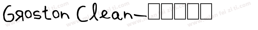 Groston Clean字体转换